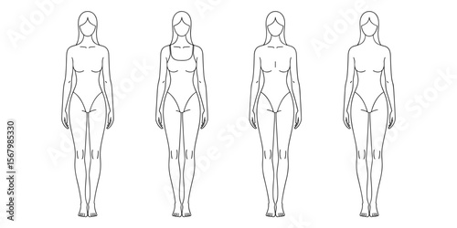 Female body shapes, women body types, figure types, body diversity, slim and healthy