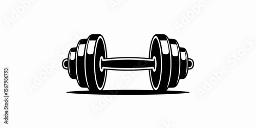 Dumbbell weight lifting in gym workout for fitness and exercise vector illustration