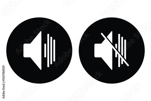 Sound Icons. Set of no sound, No speaker icon. Volume Off symbol. Silent mode icons. Vector isolated Volume icon set. eps 10