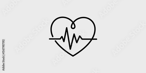 Heartbeat vector illustration, health concept, medical, healthcare design