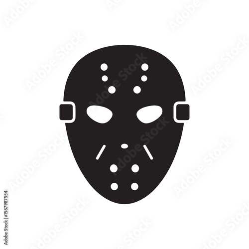 Hockey mask icon isolated. simple vector icon on white background