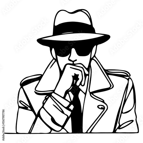 Mysterious Detective Silhouette