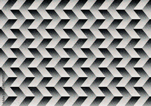 Seamless gray geometric diamond pattern on a metallic steel plate surface with an abstract metal texture background