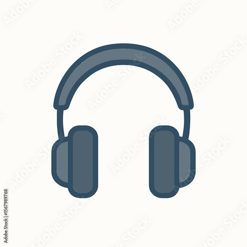 Stylish Headphones Icon Design