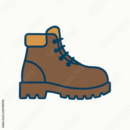 Stylish Brown Hiking Boot Icon