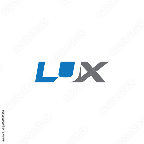 LUX logo design. Initial letter L U X, Letter LUX Logo Design Vector Template
