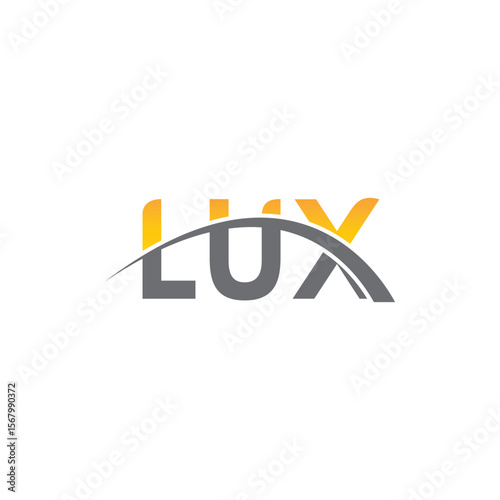 LUX logo design. Initial letter L U X, Letter LUX Logo Design Vector Template
