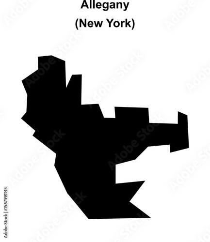 Allegany (New York) blank outline map