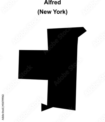 Alfred (New York) blank outline map