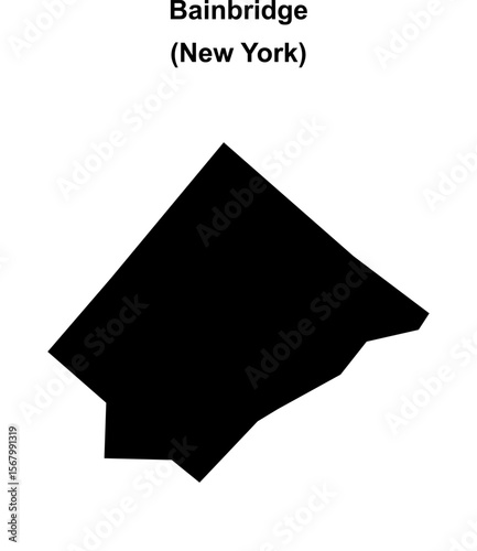 Bainbridge (New York) blank outline map