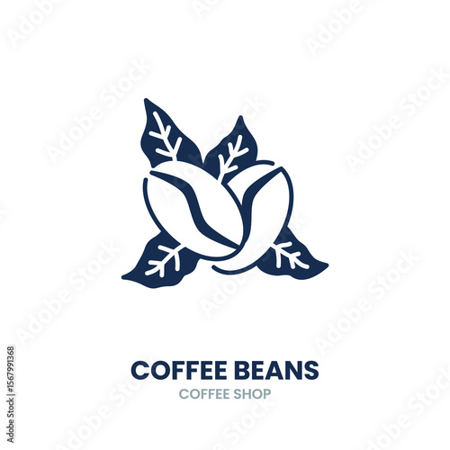 Coffee beans icon. coffee, beans, roast, aroma, caffeine, organic, seed, espresso. Vector Icon Illustration
