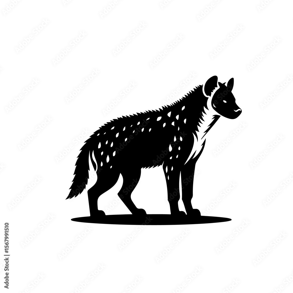 Fototapeta premium Hyena silhouette , Hyena vector