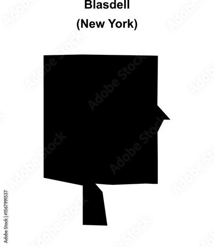 Blasdell (New York) blank outline map
