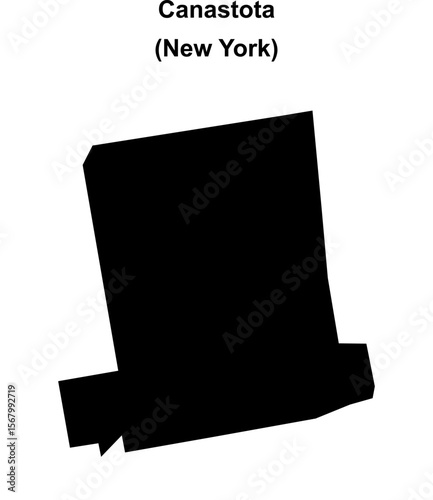 Canastota (New York) blank outline map