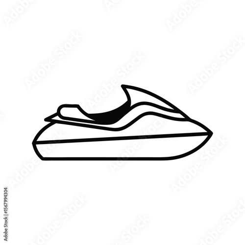 jet ski line art