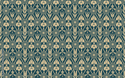 Floral seamless pattern. Flower background. Floral seamless texture with flowers. Flourish tiled geometric wallpape