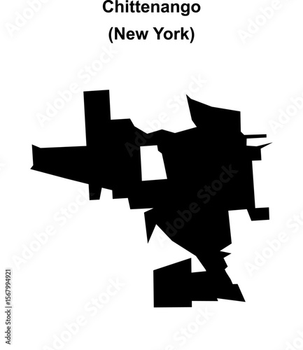 Chittenango (New York) blank outline map