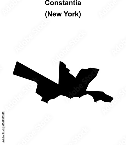 Constantia (New York) blank outline map
