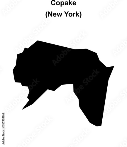 Copake (New York) blank outline map