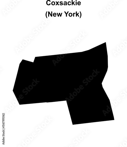 Coxsackie (New York) blank outline map