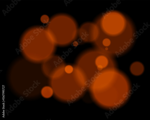 Colorful defocused round lights arranged randomly with soft glow and deep contrast. Smooth circular silhouettes create vibrant digital texture and hazy ambient style.