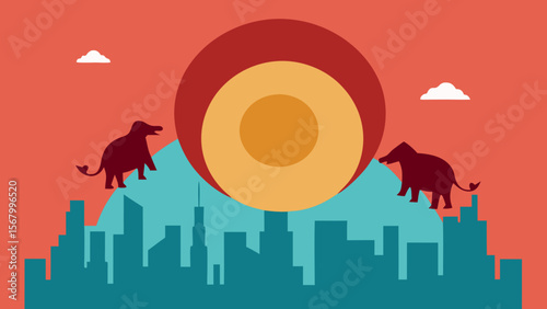 Magical City Built on a Giant Floating Disc Held Aloft by Enchantment