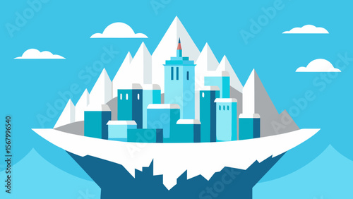 Nomadic City Built on a Perpetually Moving Colossal Glacier