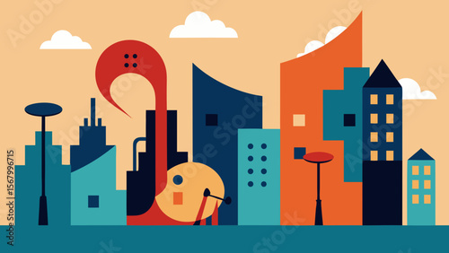 Whimsical City Where Buildings Are Shaped Like Giant Magical Mushrooms