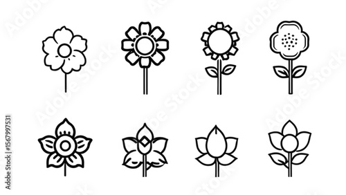 エレガント花アイコン集｜Elegant Flower Icon Collection