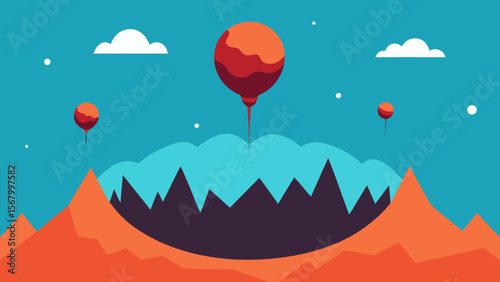 Landscape on a World with Extremely Low Gravity Floating