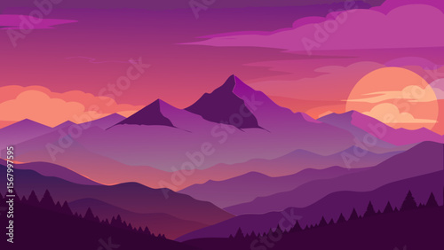 Scottish Highlands Landscape at Sunset with Wildlife