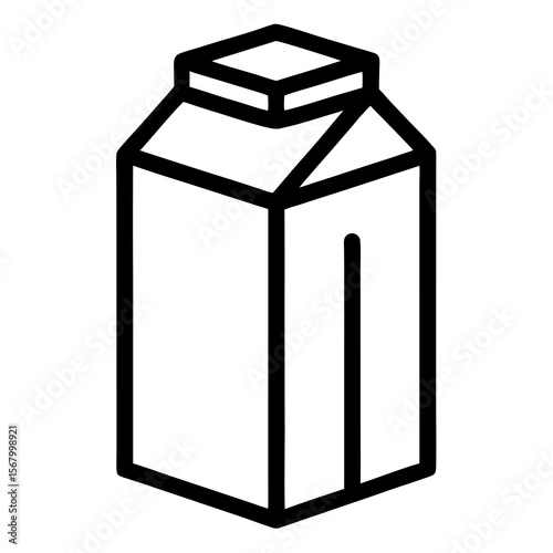 Milk Carton: Outline Icon

