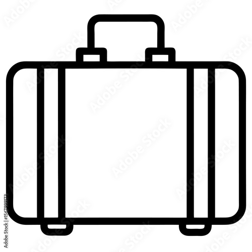 Suitcase Outline: Travel Icon

