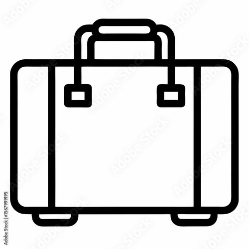 Suitcase Outline: Travel Icon

