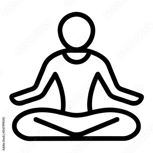 Yoga Pose: Outline Icon

