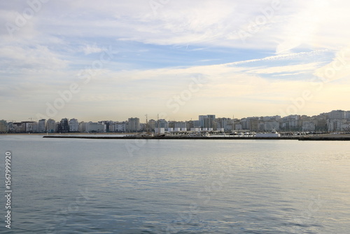 view to Tangier from the sea, Morocco