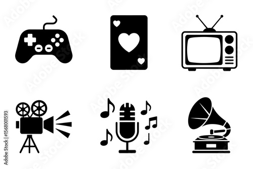 Entertainment Icons. Gaming, Music, Film, TV, and More