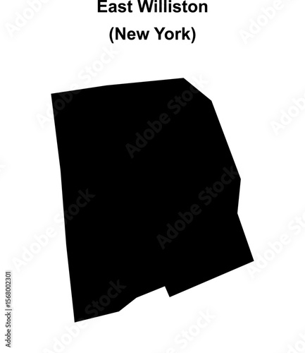East Williston (New York) blank outline map