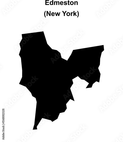 Edmeston (New York) blank outline map