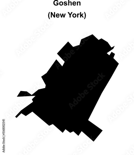 Goshen (New York) blank outline map