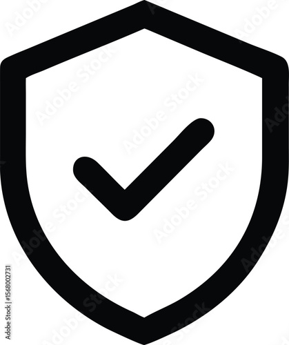 Secure Shield Icon Verified Protection and Safety Symbol