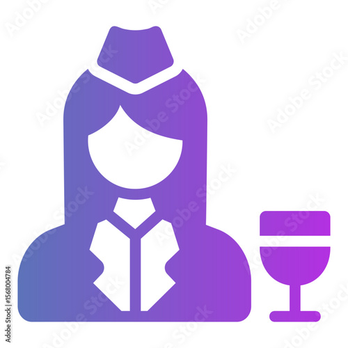 stewardess Gradient icon