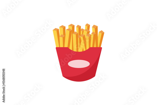 french fries icon flat design