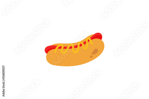 hot dog icon flat design