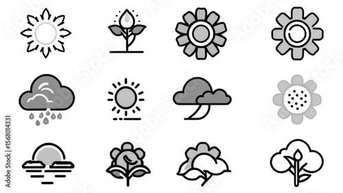 自然要素アイコンコレクション｜Nature Elements Icon Collection