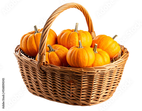 Wallpaper Mural Pumpkin harvest basket, Generated image Torontodigital.ca
