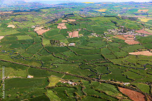 Aerial view of the fields in Wiltshire	