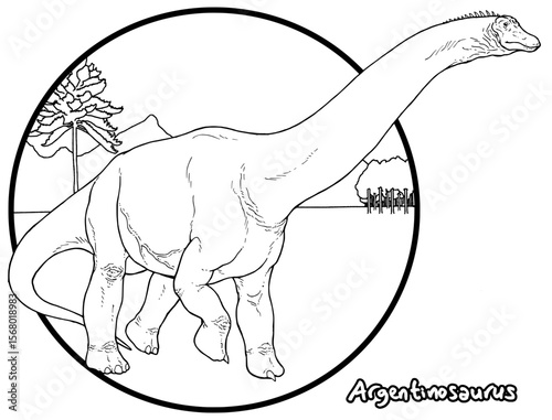 Argentinosaurus Dinosaur Coloring Page