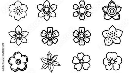 装飾的花形デザイン集｜Decorative Floral Design Collection