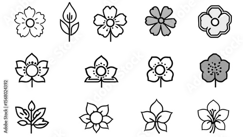 装飾的花形デザイン集｜Decorative Floral Design Collection